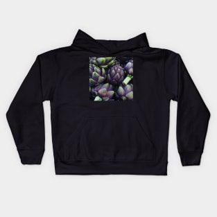 Purple Artichokes Kids Hoodie